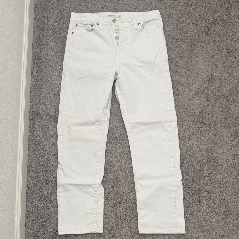 Levi's Women's Straight Leg White Jeans